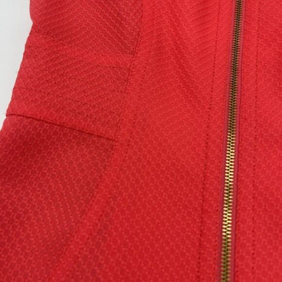 Maggie L A- Line Dress Size 2 Red Exposed Zipper NWT - Picture 2 of 6